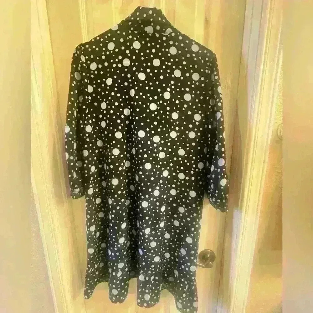 Who What Wear navy blue and lighter blue polka dot dress size Medium. Worn once. - Picture 2 of 7